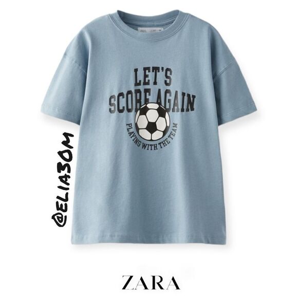ZARA Kids | Blue | SOCCER T-SHIRT - Picture 1 of 4